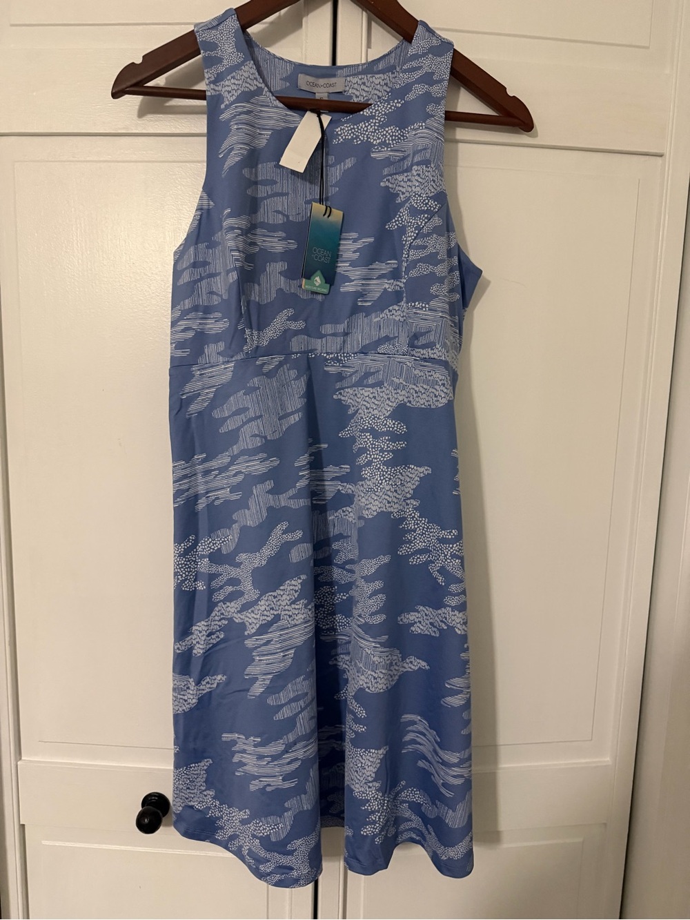 Ocean+Coast Blue Patterned Sleeveless Dress